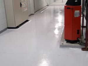 Plant room floor bund coated with Belzona 5231 (SG Laminate)